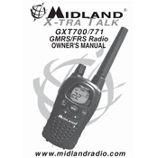 Midland GXT700 X-tra Talk manual cover