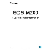 Canon EOS M200 manual cover