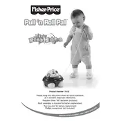 Fisher Price Mattel Baby Playzone Pull N Roll Pal 74122 Toy manual cover