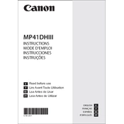 Canon MP41DHIII manual cover