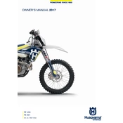 Husqvarna FE 450 2017 Motorcycle manual cover