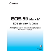 Canon EOS-5D Mark IV (WG) manual cover