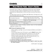 Casio Heat Shrink Tube Tube manual cover