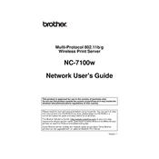 Brother NC-7100w manual cover