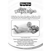 Fisher Price Mattel Baby Playzone Kick and Push-up Pinball 73270 Toy manual cover