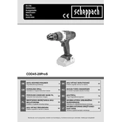 Scheppach CDD45-20ProS 5909222903 Drill manual cover