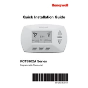 Honeywell RCT8102A Series Thermostat manual cover