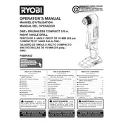 Ryobi PSBRA02 Drill manual cover