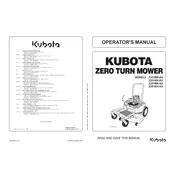 Kubota Z231KH-AU Mower manual cover