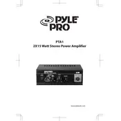 Pyle PTA1 Amplifier manual cover