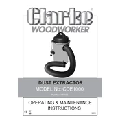 Clarke 6471165 CDE1000 Dust Extractor manual cover