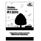 Subaru Robin R1200 Generator manual cover