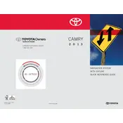 Toyota Camry Navigation 2013 Sedan manual cover