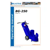 Blastrac BG-250 Grinder manual cover