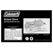 Coleman Butane Stove 2800 Series manual cover