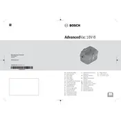 Bosch AdvancedVac 18V-8 Vacuum manual cover