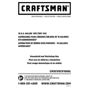 Craftsman CMXEVBCV1660L Vacuum manual cover