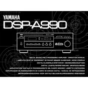 Yamaha DSP-A990 Amplifier manual cover