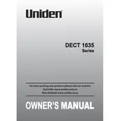 Uniden DECT 1635 Series Telephone manual cover