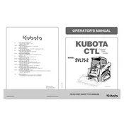 Kubota SVL75-2 Track Loader manual cover