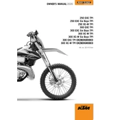 KTM EXC 250 TPI 2020 Motorcycle manual cover