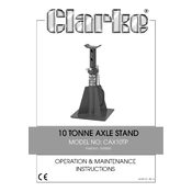 Clarke 7600090 CAX10TP 10 Tonne Axle Stand manual cover