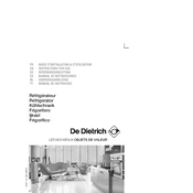 De Dietrich DRC626JE Refrigerator manual cover