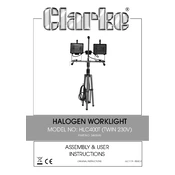 Clarke 5460695 HLC400T 230V Halogen Worklight manual cover