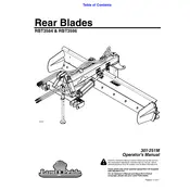 Kubota RBT3584 Rear Blades manual cover