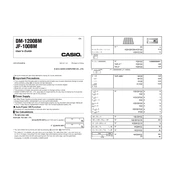 Casio JF-100BM Calculator manual cover