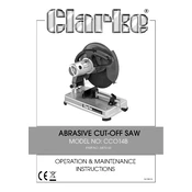 Clarke 6470160 CCO14B Abrasive Cut-Off Saw manual cover