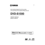 Yamaha DVD-S1500 Disc Player manual cover