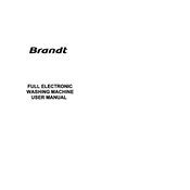 Brandt WFE0860K Washing Machine manual cover