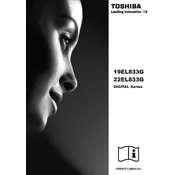 Toshiba 19EL833G TV manual cover