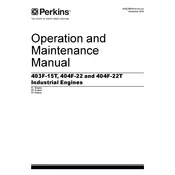 Perkins 403F-15T Engine manual cover