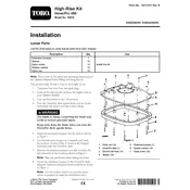 Toro HoverPro 450 02619 High-Rise Kit manual cover