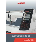 Janome Memory Craft 12000 manual cover