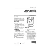 Honeywell H8908B Humidistat manual cover