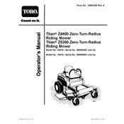 Toro Titan Z5200 74818 Mower manual cover