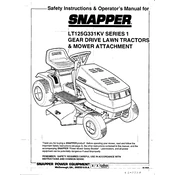 Snapper Series 1 LT125G33KV Tractor manual cover
