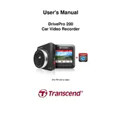 Transcend DrivePro 200 Dashcam manual cover