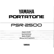 Yamaha PSR-2500 Keyboard manual cover