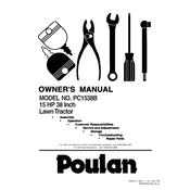 Poulan Pro PC1538B Tractor manual cover