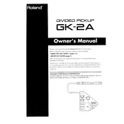 Roland GK-2A manual cover