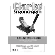 Clarke 7612633 CTJ1500QL 1.5 Tonne Trolley Jack manual cover