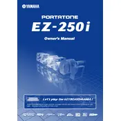 Yamaha EZ-250i Keyboard manual cover