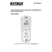 Flir Extech HD350 Manometer manual cover