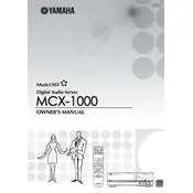 Yamaha MCX-1000 Server manual cover