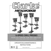 Clarke 6505532 CDP202B 16-Speed Drill Press manual cover