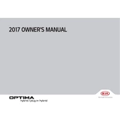 Kia Optima PHEV Hybrid 2017 Sedan manual cover